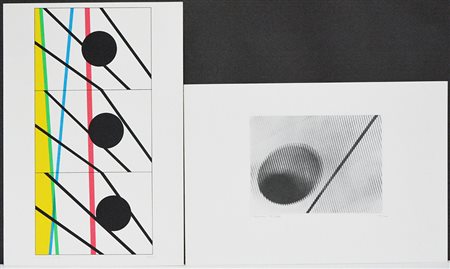 Luigi Veronesi (Milano 1908 - 1998) lotto composto da due serigrafie e una...