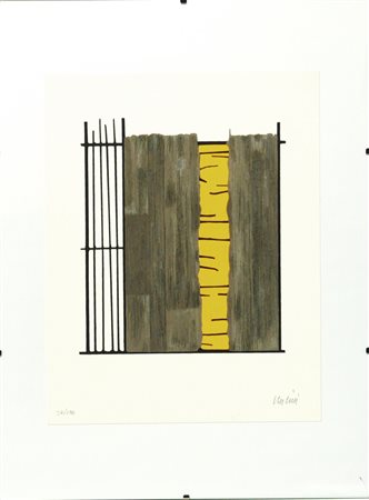 Giuseppe Uncini (Fabriano 1929 - Trevi 2008) "Spaziocemento" 2000, serigrafia...