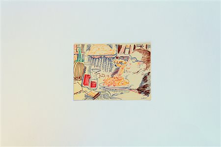 Aligi Sassu (Milano 1912 - Palma De Mallorca 2000) biglietto di auguri -...