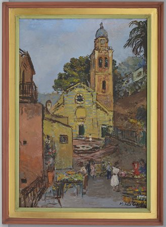 Michele Cascella (Ortona 1892 - Milano 1989) "Portofino, piccolo mercato"...