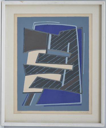Alberto Magnelli (Firenze 1888 - Meudon 1971) "Senza titolo" serigrafia a...