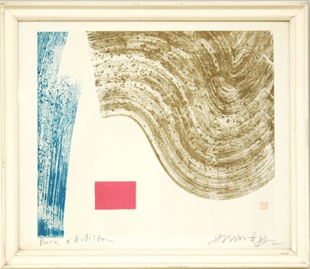 Chin Hsiao (Shanghai 1935) "Senza titolo" litografia a colori - prova...