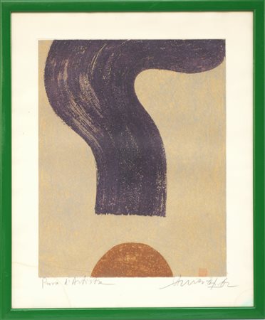 Chin Hsiao (Shanghai 1935) "Senza titolo" acquaforte a colori - prova...