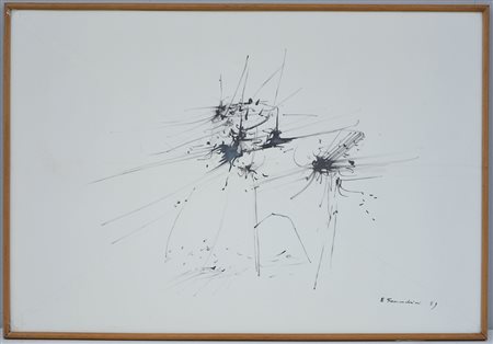 Edoardo Franceschini (Catania 1928 - 2006) "Senza titolo" 1959, pennarello su...
