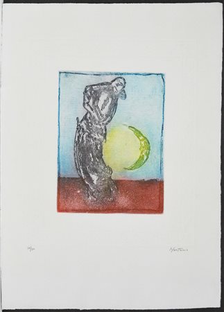 Alessandro Nastasio (Milano 1934) "Senza titolo" incisione a colori (foglio...