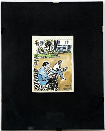 Orfeo Tamburi (Jesi 1910 - Parigi 1994) "Senza titolo" tecnica mista su carta...