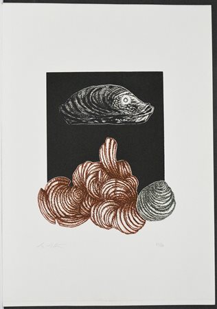 Luciano De Vita (Ancona 1929 - 1992) "Senza titolo" incisione a colori...