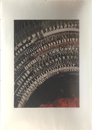 Arnaldo Pomodoro (Morciano Di Romagna 1926) "Composizione" 1974, serigrafia a...