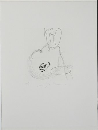 Mimmo Paladino (Paduli 1948) "1990" acquaforte (lastra cm 28x26; foglio cm...