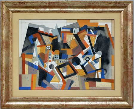 Assadour (Beirut 1943) "Senza titolo" 2000, tecnica mista su carta (24x33)...