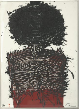 Emilio Scanavino (Genova 1922 - Milano 1986) "Testa" 1980, serigrafia a...