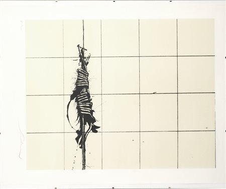 Emilio Scanavino (Genova 1922 - Milano 1986) "Reticolo" serigrafia a colori -...