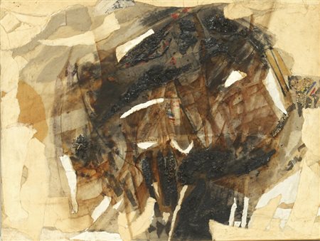 Edoardo Franceschini (Catania 1928 - 2006) "Il viaggio" 1961, tecnica mista...