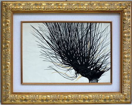 Carlo Mattioli (Modena 1911 - Parma 1994) "Senza titolo" acquerello su...