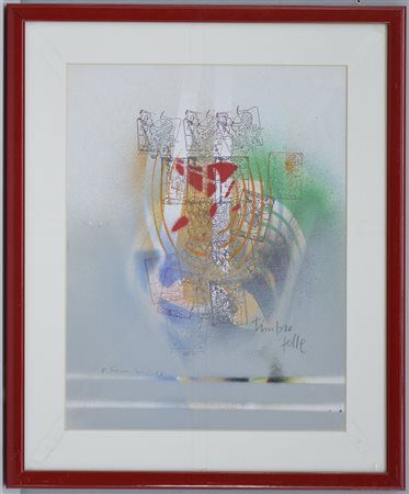 Edoardo Franceschini (Catania 1928 - 2006) "Timbro folle" 1983, tecnica mista...