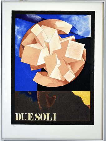 Giò Pomodoro (Orciano Di Pesaro 1930 - Milano 2002) "Duesoli" serigrafia a...