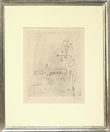 Giorgio De Chirico (Volos 1888 - Roma 1978) "Il ritorno del guerriero" 1972,...