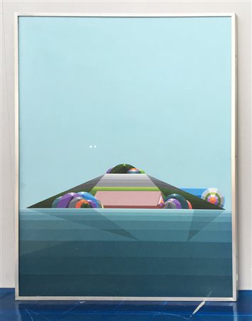 Keizo Morishita (Kitakyushu 1944 - Milano 2003) "Arcipelago" 1974 acrilico su...