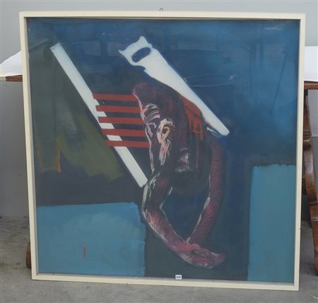 Nino Crociani (Civitella di Romagna 1930) "Anatomia della violenza" 1970 olio...