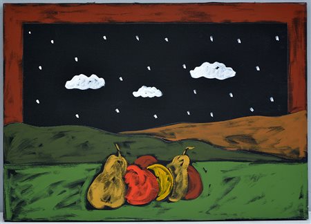 Tano Festa (Roma 1938 - 1987) "Senza titolo" anni '80, acrilici su tela (cm...