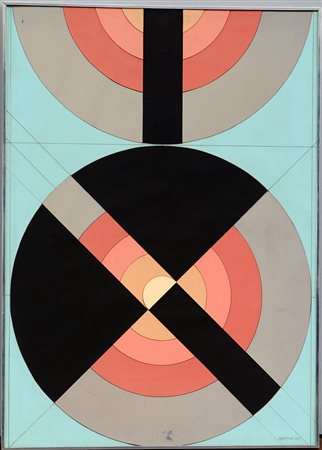 Edival Ramosa (Brasile 1940) "Senza titolo" 1969, collage di cartoncini...