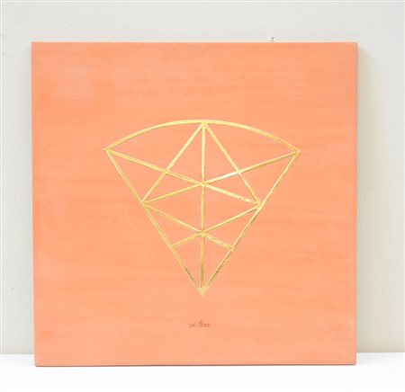 Lucio Del Pezzo (Napoli 1933) "Senza titolo" terracotta (60x60x2) firmata....