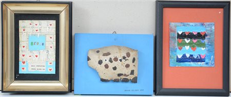 Roger Selden (New York 1945) Tre opere di tecnica mista su supporto misto (cm...