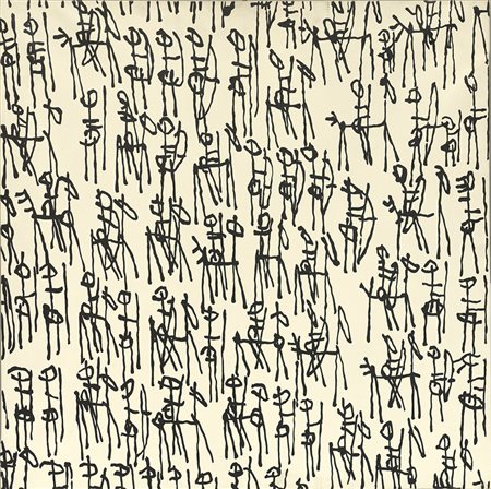 Sergio Fermariello (Napoli 1961) “Senza titolo” olio su tela (cm 70x70),...