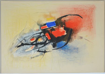Edmondo Bacci (Venezia 1913 - 1978) "Senza titolo" 1974 ca., tecnica mista su...