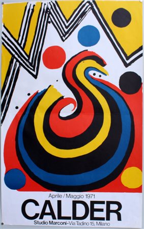 Alexander Calder (Lawton 1898 - New York 1976) manifesto a colori (cm...