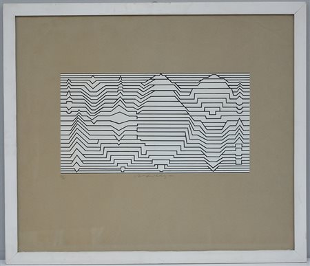 Victor Vasarely (Pecs 1906 - Parigi 1997) "Senza titolo" 1963 ca., serigrafia...