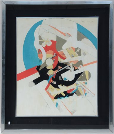 Edoardo Franceschini (Catania 1928 - 2006) "Senza titolo" 1967, olio su tela...