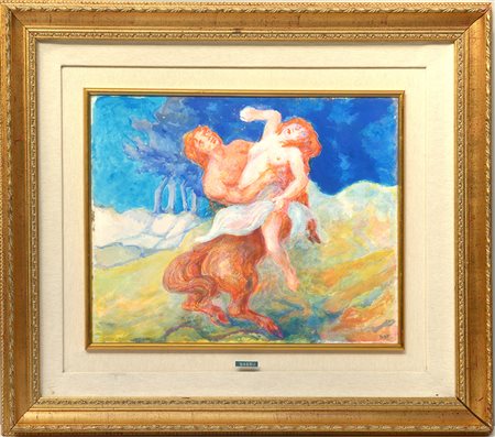 Aligi Sassu (Milano 1912 - Palma De Mallorca 2000) "Il centauro innamorato"...