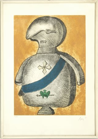 Enrico Baj (Milano 1924 - Vergiate 2003) "Général emblématique" acquaforte a...