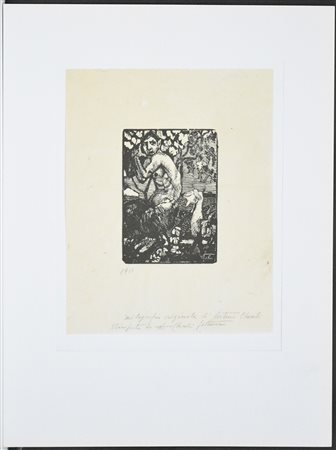Arturo Checchi (1886 - 1971) "Senza titolo" 1911, xilografia stampata su...