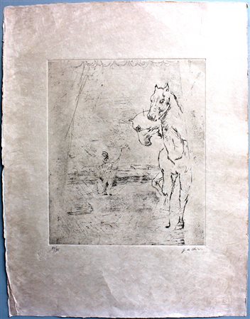 Giorgio De Chirico (Volos 1888 - Roma 1978) "Il ritorno del guerriero"...