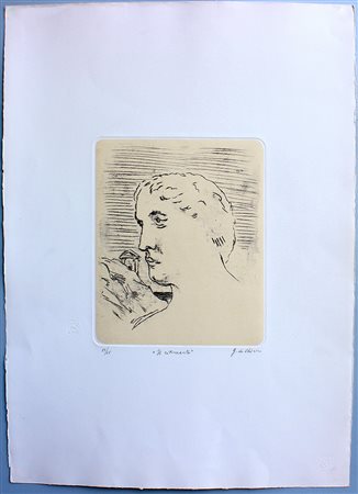 Giorgio De Chirico (Volos 1888 - Roma 1978) "Il ritornante" 1974 litografia,...