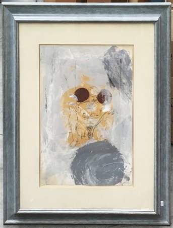 Firma indecifrata "Senza titolo" ‘86 tecnica mista su carta (cm 48x33)...