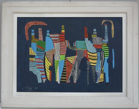 Giorgio Pagi (1912) "Figure" acrilico su tela (cm 50x70) firmato e datato...