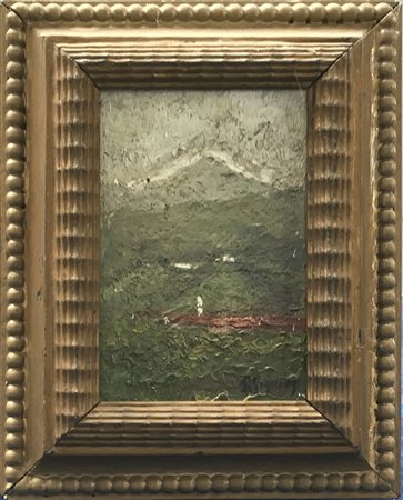 Lorenzo Gignous (Modena 1862 - Porto Ceresio 1958) “Paesaggio” olio su...