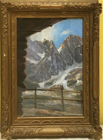 Vittore Antonio Cargnel (Venezia 1872 - Milano 1931) "Le pale di San Martino...