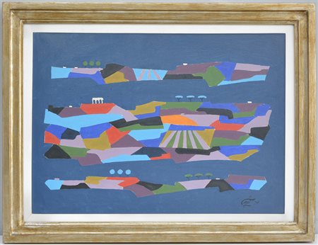 Giorgio Pagi (1912) "Paesaggi" acrilico su tela (cm 50x70) firmato e datato...