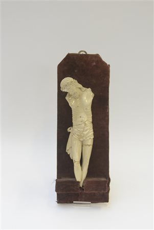 Manifattura del secolo XVIII "Cristo crocifisso" scultura in terracotta...