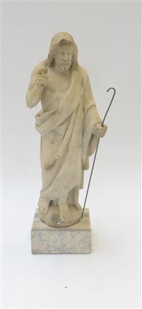 Artista del secolo XIX "Cristo" scultura in marmo (h. cm 46) Poggiante su...