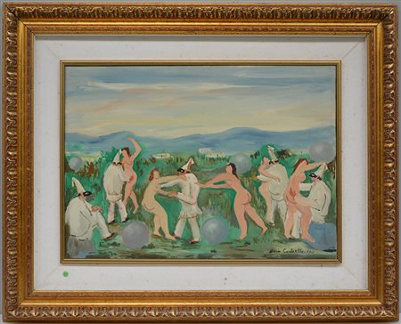 Mario Cortiello (Napoli 1907 - San Sebastiano Al Vesuvio 1981) "Pulcinella in...