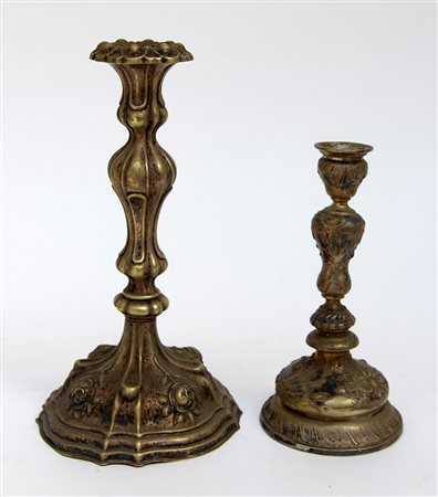 Due candelabri in argento (gr 500)