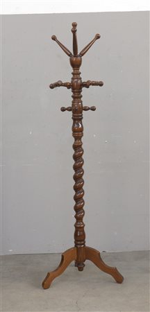 Attaccapanni in legno tornito con grucce porta abiti e porta cappelli (h cm...