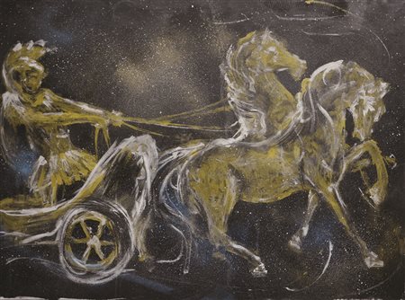 FLAVIA MANTOVAN Il carro grande, 2013 Tecnica mista su tela cm 195x130