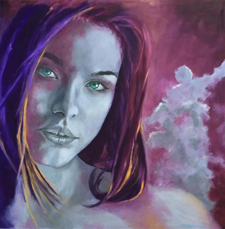 SERGIO COLOMBO Quando l’amore svanisce, 2018 olio su tela cm 100x100