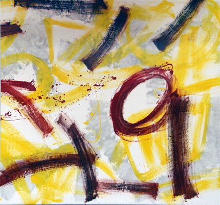 ALEX CAMINITI Punti di rottura smalto su tela cm 140x140